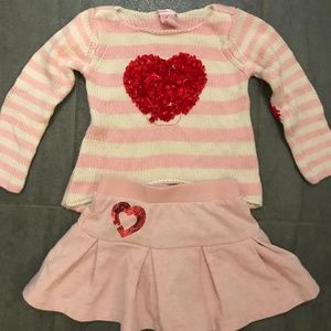 Design History Girls Shirt and Skirt Outfit